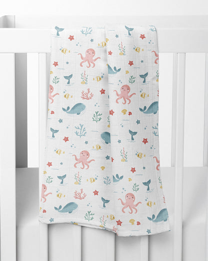 Haus & Kinder Oasis Collection Swaddle-100% Cotton Muslin-Pack of 3-Infant Wraps