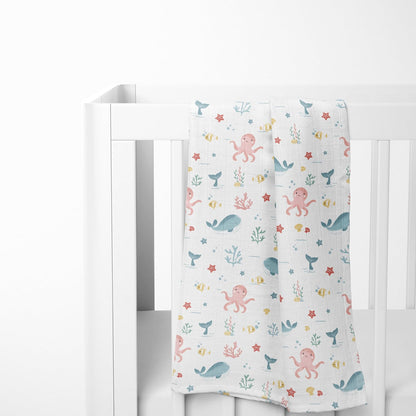 Haus & Kinder Aloha Collection Swaddle-100% Cotton Muslin-Pack of 4-Infant Wraps