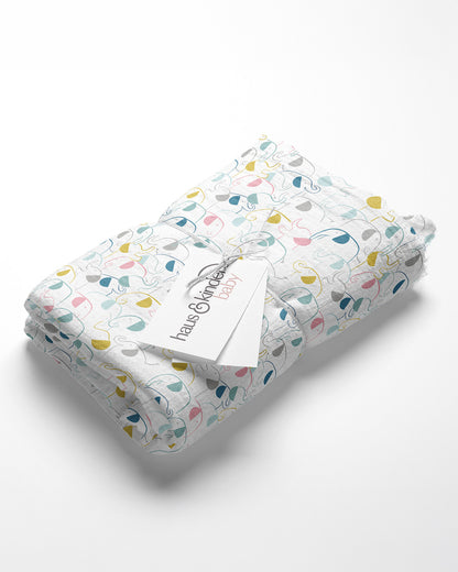 Haus & Kinder Nautical Collection Swaddle-100% Cotton Muslin-Pack of 5-Infant Wraps