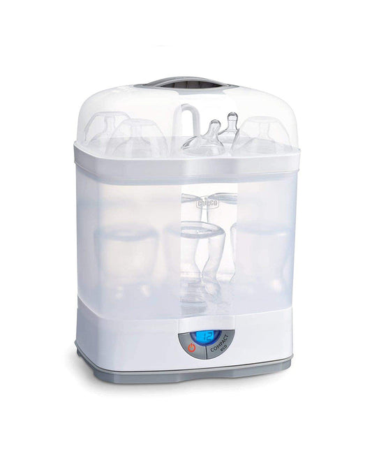 Chicco Sterilnatural 3 in 1 Convertible Bottle Sterilizer-Electric Steam-24 Hour Protection-6 Bottles Capacity