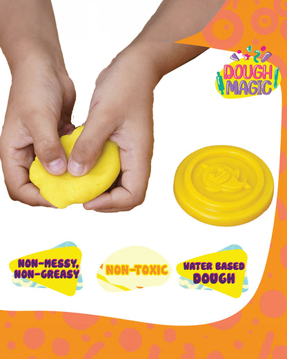 Dough Magic Baby Shark Dough Tubs Pack Of 6-Art & Craft Kit-18M+