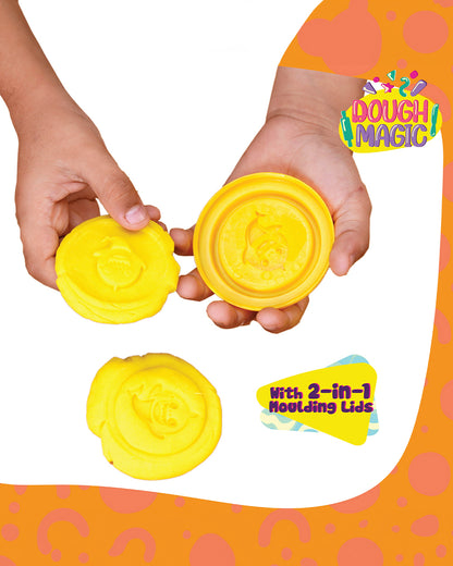 Dough Magic Baby Shark Dough Tubs Pack Of 6-Art & Craft Kit-18M+