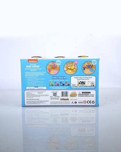 Dough Magic Baby Shark Dough Tubs Pack Of 6-Art & Craft Kit-18M+