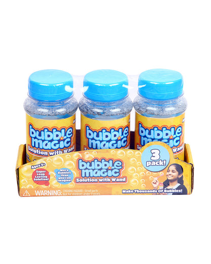 Bubble Magic 118 ML Solution with Wand-Pack Of 3-Art & Craft Kit-18M+