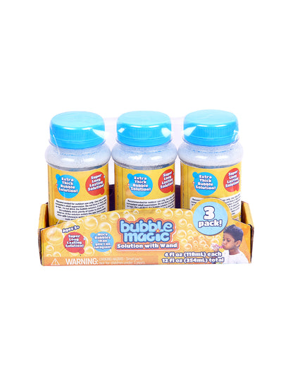 Bubble Magic 118 ML Solution with Wand-Pack Of 3-Art & Craft Kit-18M+