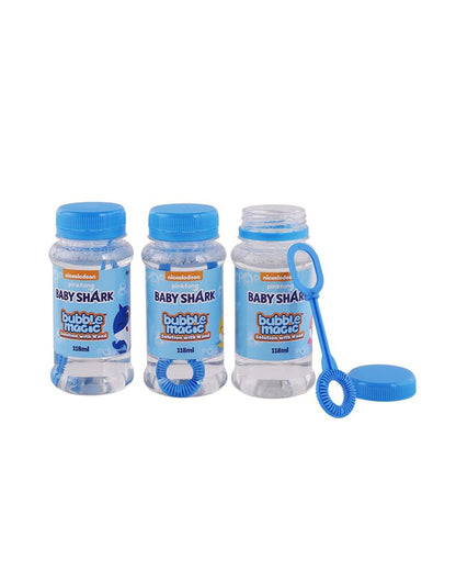 Bubble Magic Baby Shark 118 ML Solution with Wand-Pack Of 3-Art & Craft Kit-18M+