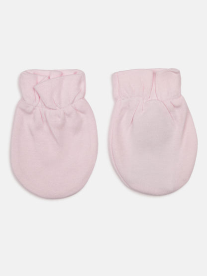 Chicco Pink Mittens-Solid-Cotton-For Infants