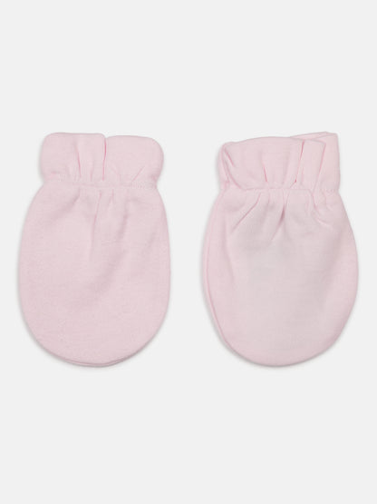 Chicco Pink Mittens-Solid-Cotton-For Infants