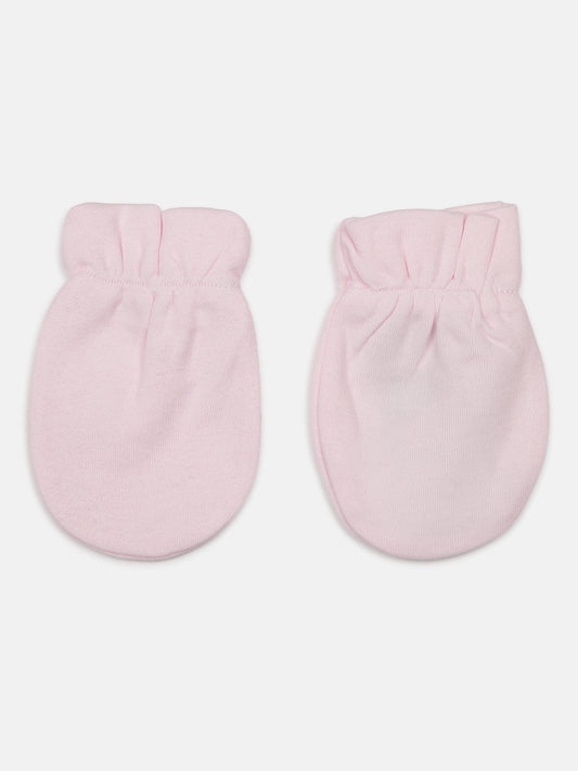 Chicco Pink  Mittens-Solid-Cotton-For Infants