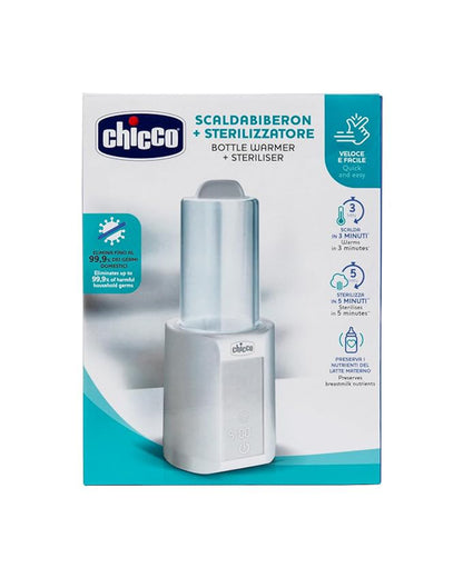 Chicco Bottle Warmer & Sterilizer-Electric Steam-With Touch Display-Auto Shut Off-1 Bottle Capacity
