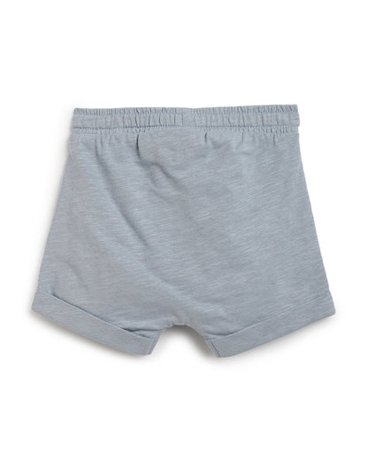 Chicco Medium Light Blue T-shirt and Shorts-Printed-Cotton-For Infants