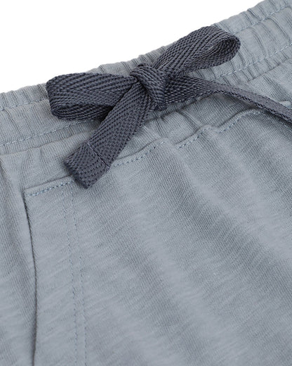 Chicco Medium Light Blue T-shirt and Shorts-Printed-Cotton-For Infants