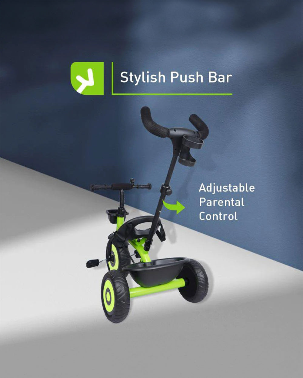 R for Rabbit Tiny Toes T20 Ace Tricycle-With EVA Wheels-Parent Cup