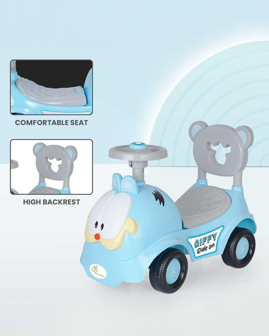 R for Rabbit Giffy Baby Ride on-Inbuilt Music-Smooth Steering-Rear Brake System-1Y to 3Y (Upto 20Kg)-Blue