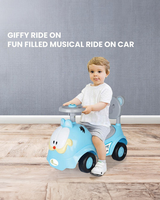 R for Rabbit Giffy Baby Ride on-Inbuilt Music-Smooth Steering-Rear Brake System-1Y to 3Y (Upto 20Kg)-Blue