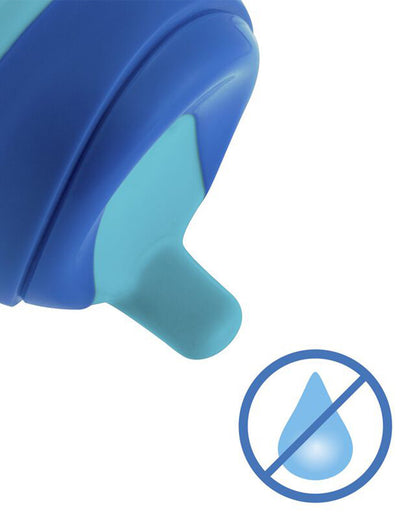 Chicco Training Cup Spout Sipper-With Semi Soft Silicone Spout-Spill Proof-Assorted (Blue/Green)-200 ml