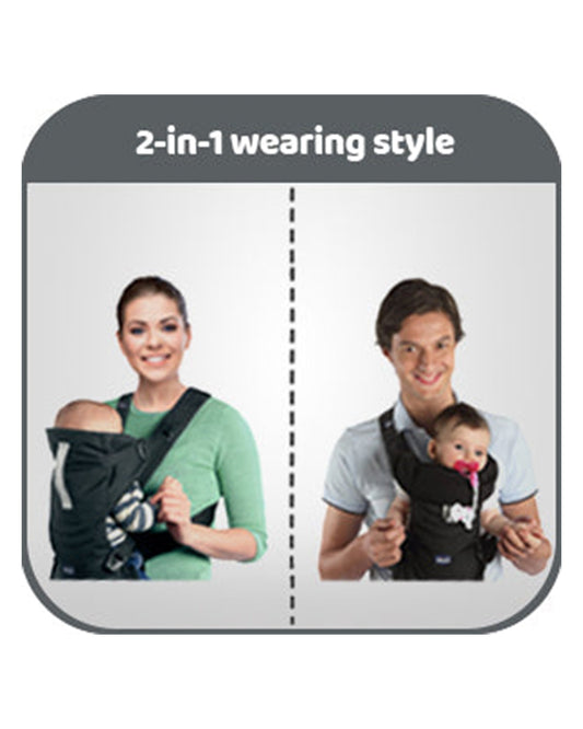 Chicco Easy Fit Baby Carrier-2 Carry Positions-Extra Neck Support-For 0M+ (Upto 9Kg)-Black Night