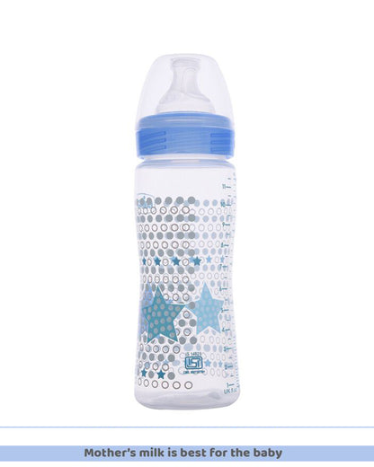 Chicco Well Being Feeding Bottle-Anti Colic-Fast Flow-330 ml-Blue-4M+