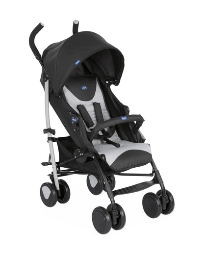 Chicco Echo Baby Stroller-Soft Padded Bumper Bar-Compact Umbrella Fold-For 0M+ (Upto 22Kg)-Stone Black