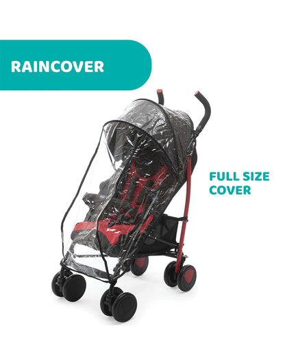 Chicco Echo Baby Stroller-Soft Padded Bumper Bar-Compact Umbrella Fold-For 0M+ (Upto 22Kg)-Scarlet Red