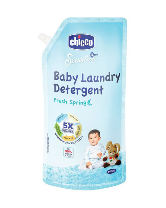 Chicco Baby Laundry Detergent-With 5X Stain Removing Power-Dermatologically Tested & Safe For Babies-Fresh Spring