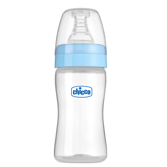 Chicco Feed Easy Feeding Bottle-Anti Colic-Slow Flow-125 ml-Blue-0M+