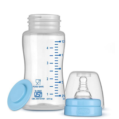 Chicco Feed Easy Feeding Bottle-Anti Colic-Slow Flow-125 ml-Blue-0M+