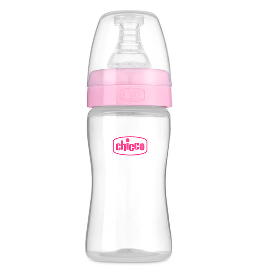 Chicco Feed Easy Feeding Bottle-Anti Colic-Slow Flow-125 ml-Pink-0M+