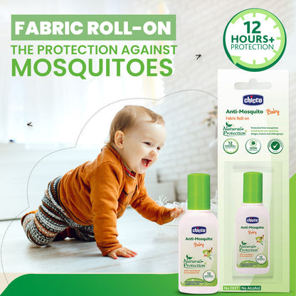 Chicco Natural Mosquito Repellent Fabric Roll on For Infants-With Natural Active Ingredients