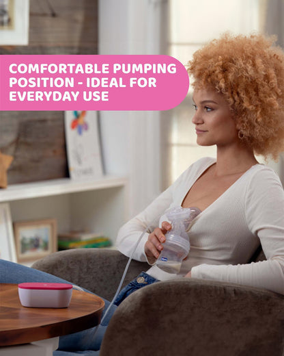 Chicco Portable Electric Breast Pump-Dual Phase Technology with 5 Intensity Levels-Comfortable & Compact-USB Rechargeable-Ideal for Home & Travel-Milk Expression Pump