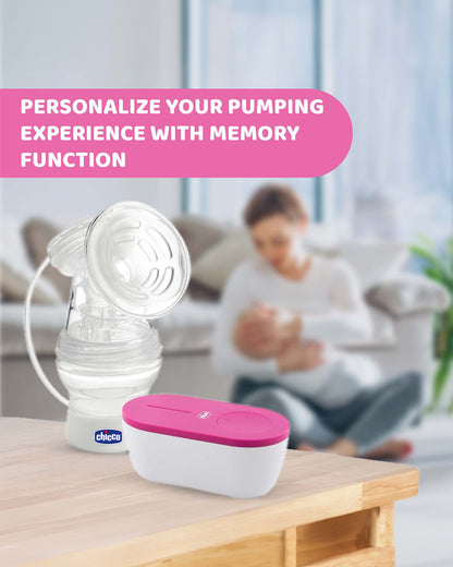 Chicco Portable Electric Breast Pump-Dual Phase Technology with 5 Intensity Levels-Comfortable & Compact-USB Rechargeable-Ideal for Home & Travel-Milk Expression Pump