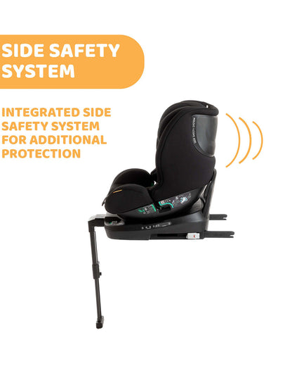 Chicco Seat3Fit Classic-2 Reclining Positions-360 Degree Rotation System-For 0 to 7Y-Black