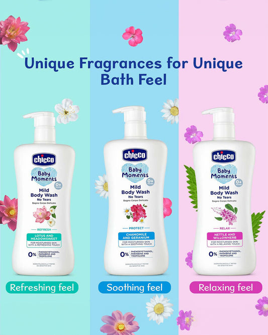 Chicco Baby Moments Mild Body Wash Protect-With Chamomile & Geranium