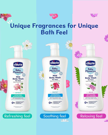 Chicco Baby Moments Mild Body Wash Refresh-With Lotus & Meadowsweet