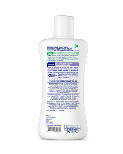 Chicco Baby Moments Mild Body Wash Relax-With Nettle & Willowherb