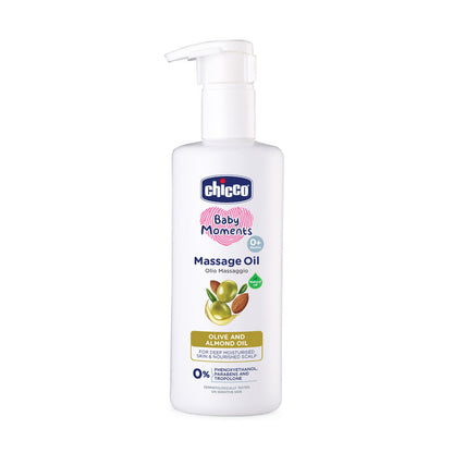 Chicco Baby Moments Baby Body & Hair Massage Oil-With Olive & Almond Oil