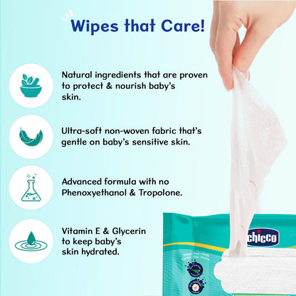 Chicco Baby Wet Wipes-With Aloe Vera & Chamomile