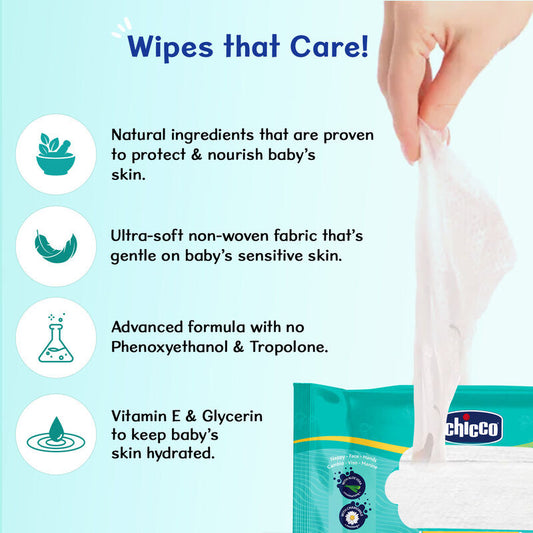 Chicco Baby Wet Wipes-With Aloe Vera & Chamomile