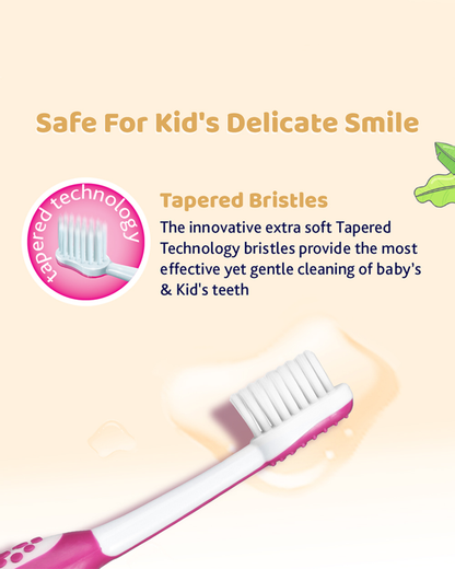 Chicco Baby Toothbrush Set-3 to 8 Year-Blue & Orange