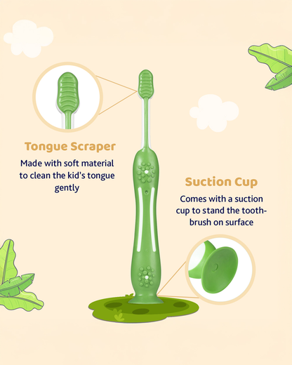 Chicco Baby Toothbrush Set-3 to 8 Year-Blue & Orange