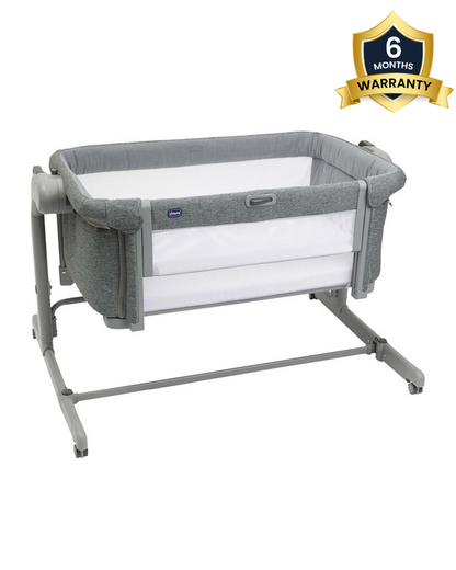 Chicco Next2Me Magic Evo Co-Sleep Crib-With Rocking Mode-Enhanced Ventilation With Mesh Windows-Sliding Barrier System-11 Level Height Adjustments-Dark Grey