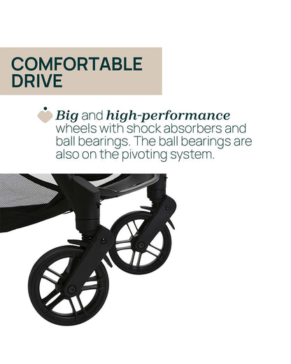 Chicco Goody Xplus Baby Stroller-Big Wheels With Shock Absorbers-4 Position Adjustable Backrest-For 0 to 4Y-Dark Shadow