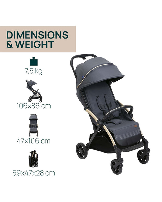 Chicco Goody Xplus Baby Stroller-Big Wheels With Shock Absorbers-4 Position Adjustable Backrest-For 0 to 4Y-Dark Shadow