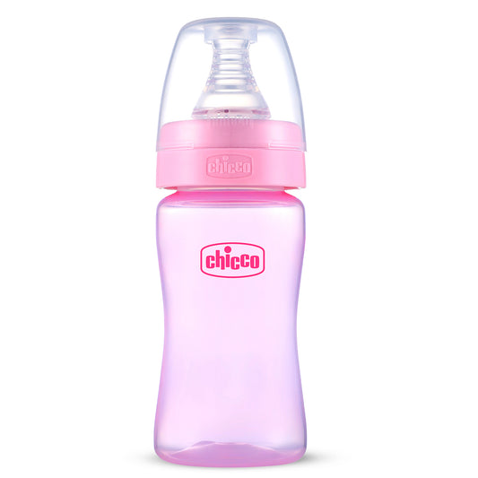 Chicco Feed Easy Feeding Bottle-Anti Colic System-125 ml-Pink-0M+