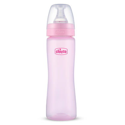 Chicco Feed Easy Feeding Bottle-Anti Colic System-250 ml-Pink-2M+