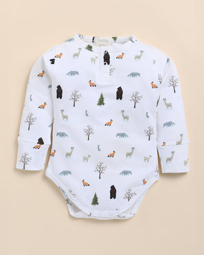 Cot & Candy Baby Wild Forest & Denim Bodysuit with Pants-Printed-Organic Cotton-For Infants