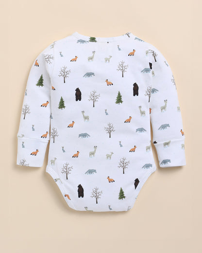 Cot & Candy Baby Wild Forest & Denim Bodysuit with Pants-Printed-Organic Cotton-For Infants