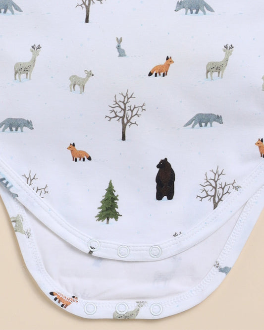 Cot & Candy Baby Wild Forest & Denim Bodysuit with Pants-Printed-Organic Cotton-For Infants