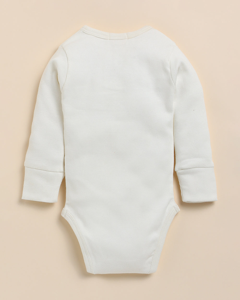 Cot Candy Baby White Latte Winter Wear Bodysuit-Solid-Organic