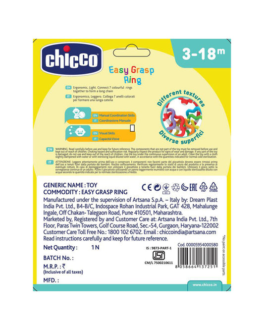 Chicco Easy Grasp Ring Rattle Toy-For Infants